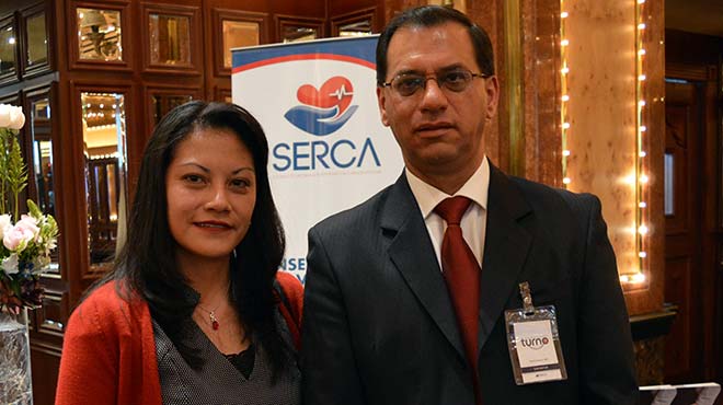 Alexandra Fiallos, direccin nacional de estrategias de prevencin y control del MSP; y Pal Carrasco, presidente de SERCA.