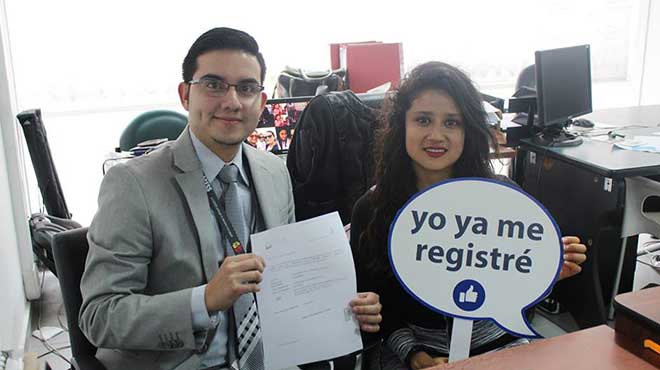 Profesionales de la salud registrados en el sistema online.