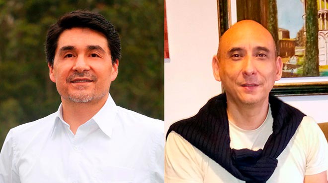 Augusto Rojas, director acadmico de AMIR Ecuador, y Xavier Caicedo, director de educacin mdica de la UDLA.