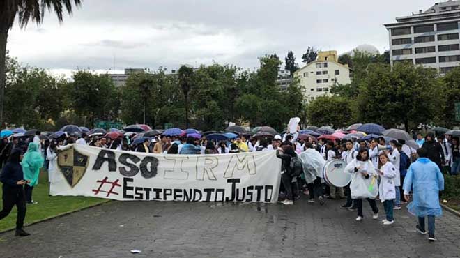 Marcha convocada en Quito.