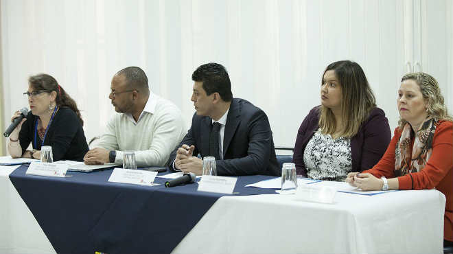 Representantes del ministerio de Salud y de Brasil.