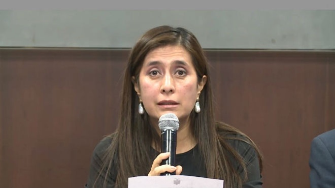Johana Pesntez, secretaria jurdica de la Presidencia, dio a conocer el veto del presidente Moreno.