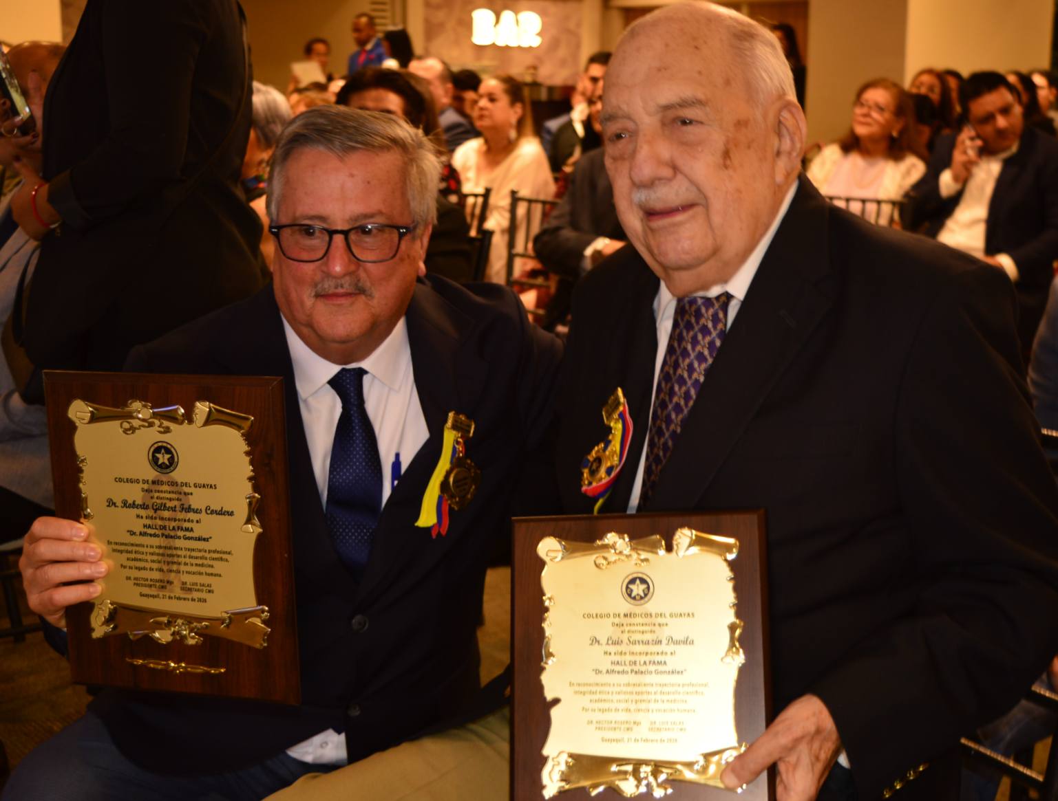Roberto Gilbert Febres Cordero y Luis Sarrazin D�vila ingresaron al Hall de la Fama del CMG.