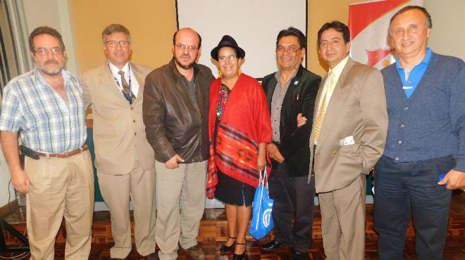 Rodrigo Pozo, Vctor lvarez, Santiago Carrasco, Lourdes Tibn, Carlos Figueroa, Rennso Vsconez y Carlos Crdenas.