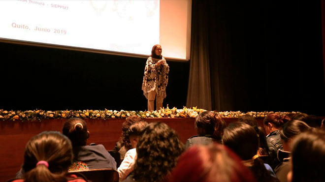 Berenice Cordero en la capacitacin a coordinadores zonales.