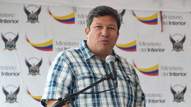 Csar Navas, ministro del Interior.