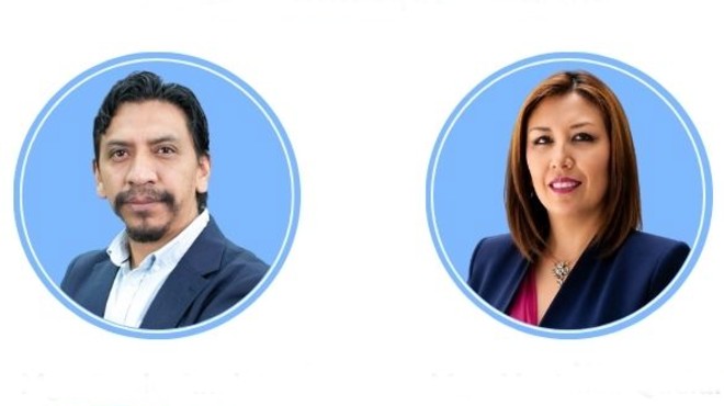Pablo Analuisa Aguilar, presidente, y Verónica Quelal Terán, vicepresidenta.