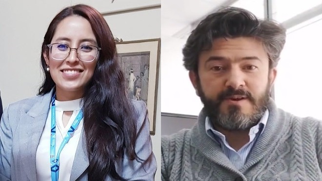 Katherine Simbaa, directora nacional de Inteligencia de la Salud; Rodrigo Henrquez, coordinador General de Desarrollo Estratgico en Salud.