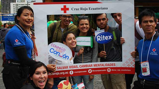 Voluntarios de Cruz Roja Ecuatoriana