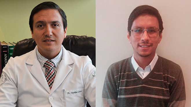 Cristhian Garca, especialista en ciruga de cabeza y cuello y William Acosta, endocrinlogo