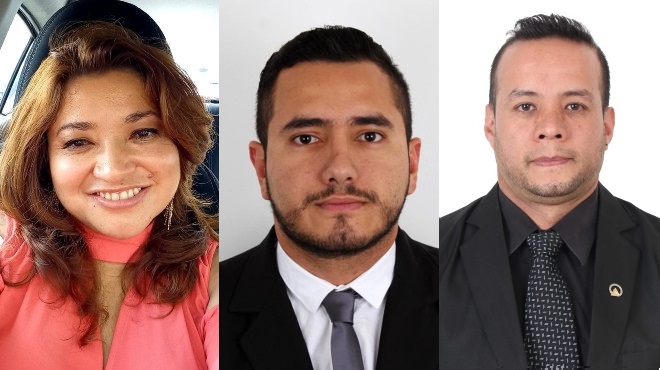 Doris Almeida, Jhonny Carranza y Jorge Luis Vlez.