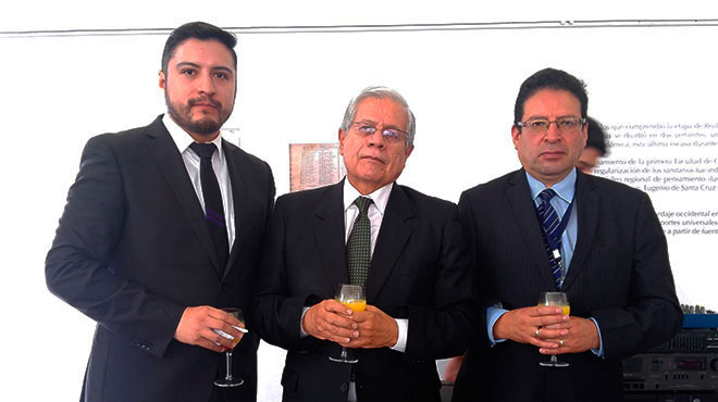 Eduardo Herdoiza, Nelsn Rodrguez y Ramiro Lpez.