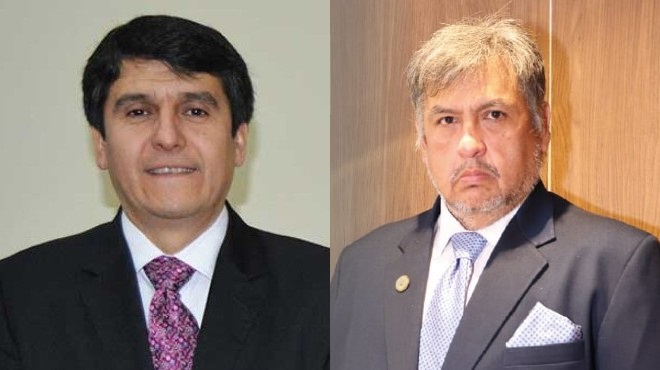 Enrique Tern, mdico investigador, y Hctor Rosero, mdico gremialista.