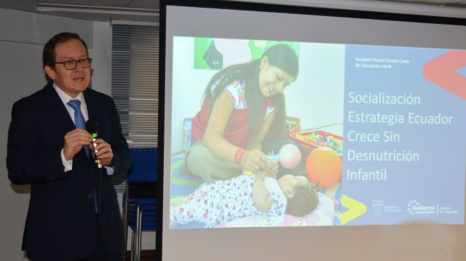 Erwin Ronquillo, secretario tcnico de Ecuador Crece Sin Desnutricin Infantil.