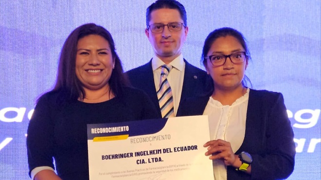 Representantes de Boehringer Ingelheim del Ecuador.