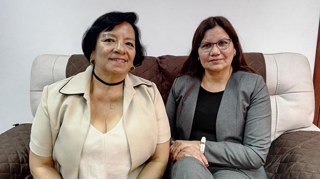 Mara Gerardina Merchn y Patricia Gavilnez, Federacin Ecuatoriana de Enfermeras y Enfermeros.