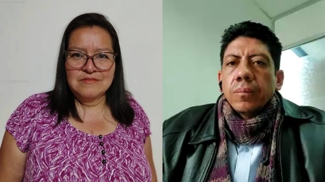 Doris Martnez y Andrs Villacis, de la Fundacin de Ecuatoriana de Fibrosis Qustica.