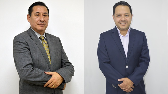 Francisco Cepeda Pazmio, experto en gestin empresarial, y Marco Tehanga, country manager de AMIR Ecuador.