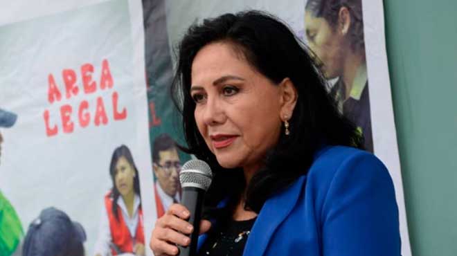Gloria Montenegro, titular del MIMP.