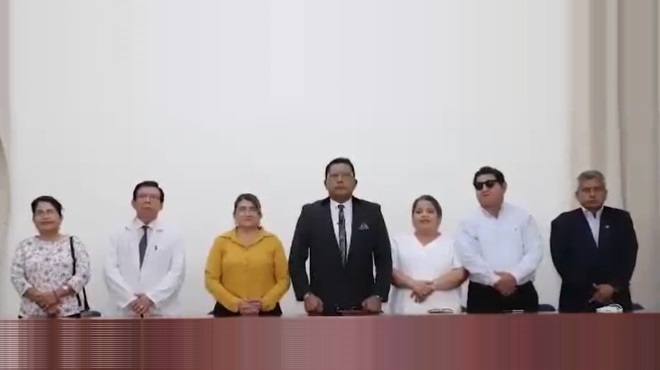 Representantes de los gremios de salud.