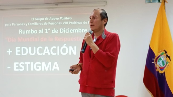 Ricardo Buri Villacrés, fundador y director del Grupo de Apoyo Positivo.