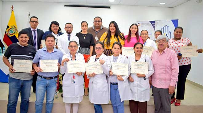 Profesionales de la salud del Hospital General de Milagro.