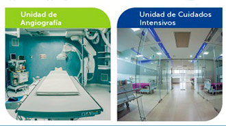 Unidades del Hospital Alianza del Ecuador.