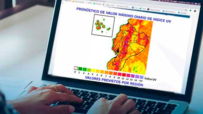 Inamhi ha presentado el pronstico diario de ndice UV.