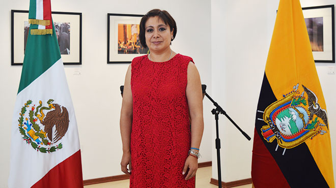 Jacqueline Morn, Embajada de Mxico en Ecuador.