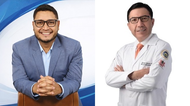 Andrés Jaramillo, estratega digital y Marco Herrera, presidente de la SESP.