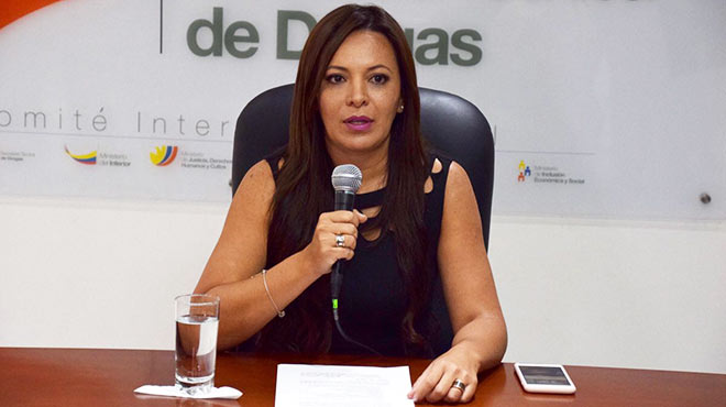 Ledy Ziga Rocha, secretaria tcnica de drogas
