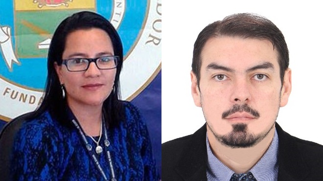 Lucy Balden Rojas y Jorge Prez Galarza, investigadores de la UCE.