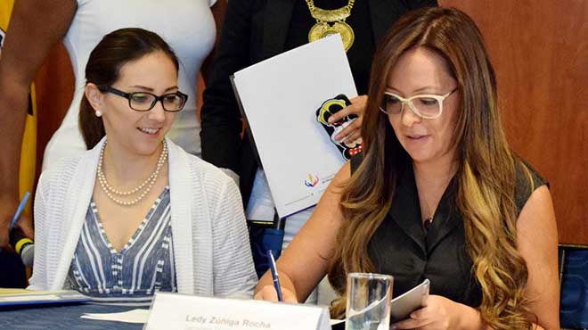 Vernica Espinosa (MSP) y Ledy Ziga (SETED)