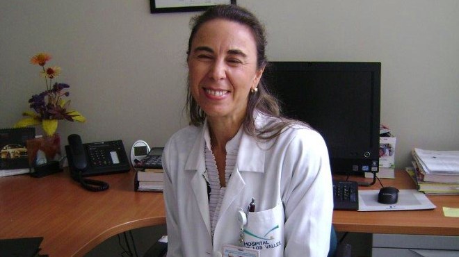 Mar�a Marcela Bovera, jefa de Laboratorio del HDLV.
