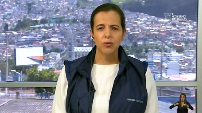 Mara Paula Romo, ministra de Gobierno.