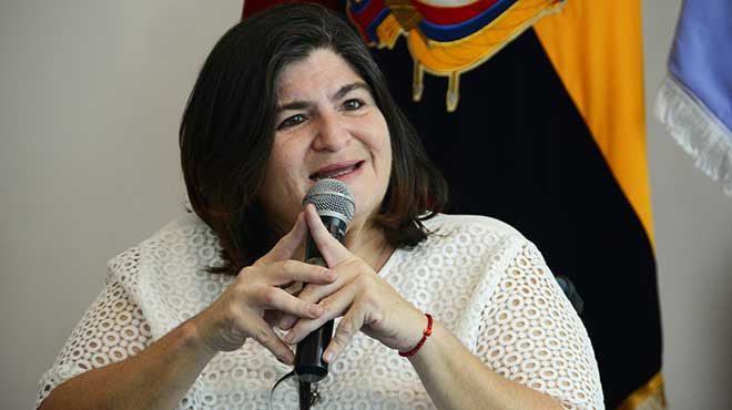 Mara Elsa Viteri, ministra de Finanzas.