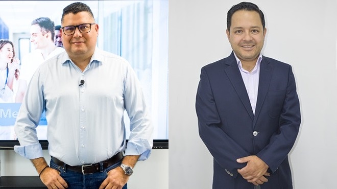 Willy Blanco, CEO de Mediplus, y Marco Tehanga, CEO de Mediteach.