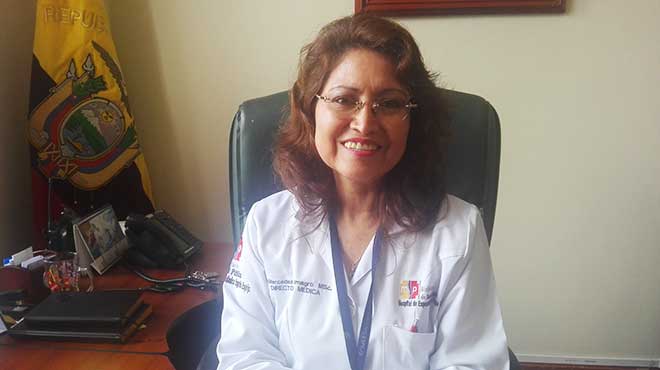 Mercedes Almagro, directora mdica del Hospital de Especialidades Eugenio Espejo.