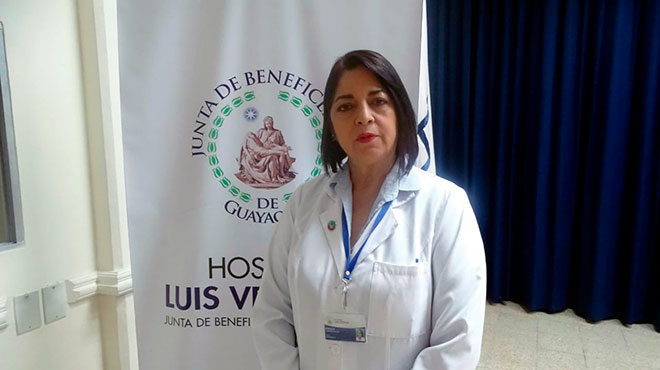 Miriam Ca�adas, jefe del departamento de Enfermer�a de HLV.