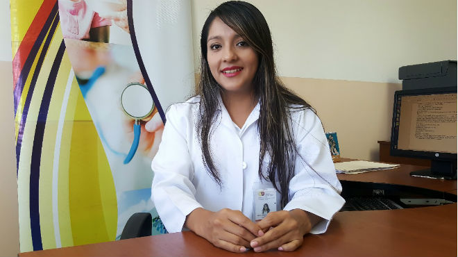 Mirian Carchipulla, nutricionista del Hospital Bsico Suca.