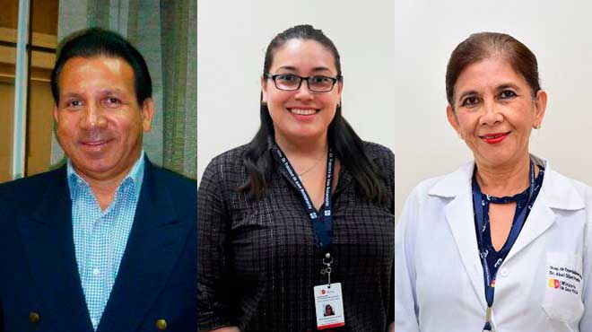 Moiss Castro, Nathaly Jcome y Roxana Chong, mdicos ocupacionales