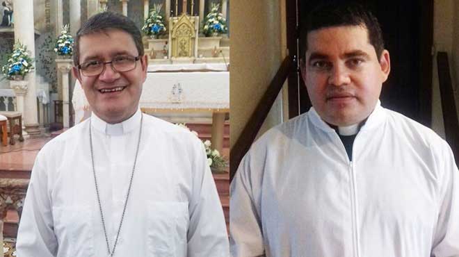 Monse�or Luis Cabrera, arzobispo de Guayaquil, y Carlos Tuarez, capell�n del Hospital Luis Vernaza