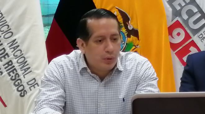 Rommel Salazar, director general del Servicio Nacional de Gesti�n de Riesgos.