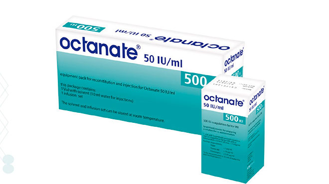 Los lotes denunciados del medicamento Octanate 50 UI/ML son M710B1201 y K703A1202.