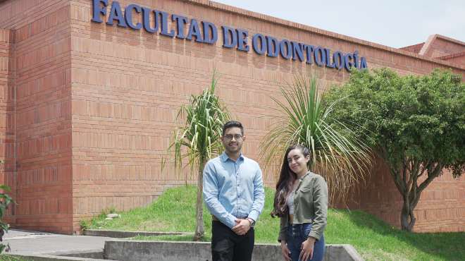Mateo Morales y Vernica Jara, Asociacin de Estudiantes de Odontologa de la Universidad de Cuenca.