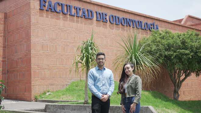 Mateo Morales y Ver�nica Jara, Asociaci�n de Estudiantes de Odontolog�a de la Universidad de Cuenca.