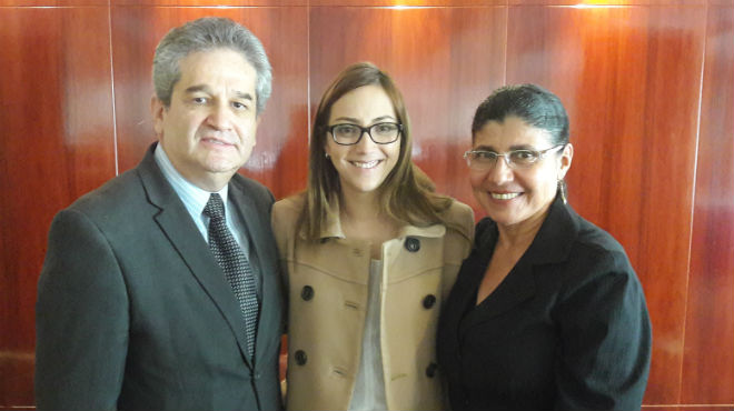 Mario Vergara, Vernica Espinosa y Tatiana Ortiz.