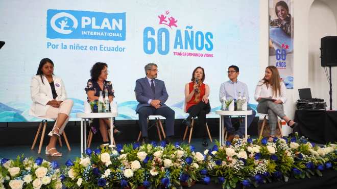 Autoridades conmemoraron los 60 aos de Plan Internacional Ecuador.