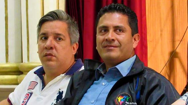 Camilo Salinas y Salomn Proao, cofundador y representante nacional de la Red de Profesionales por la Salud.