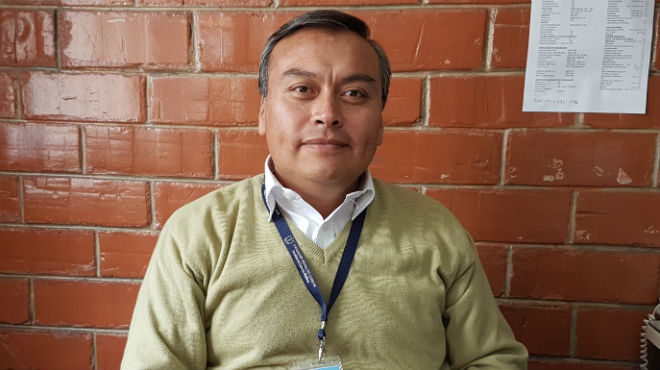 Romel Aguirre, responsable del rea de bienestar estudiantil de la Facultad de Ciencias Mdicas de la UCE